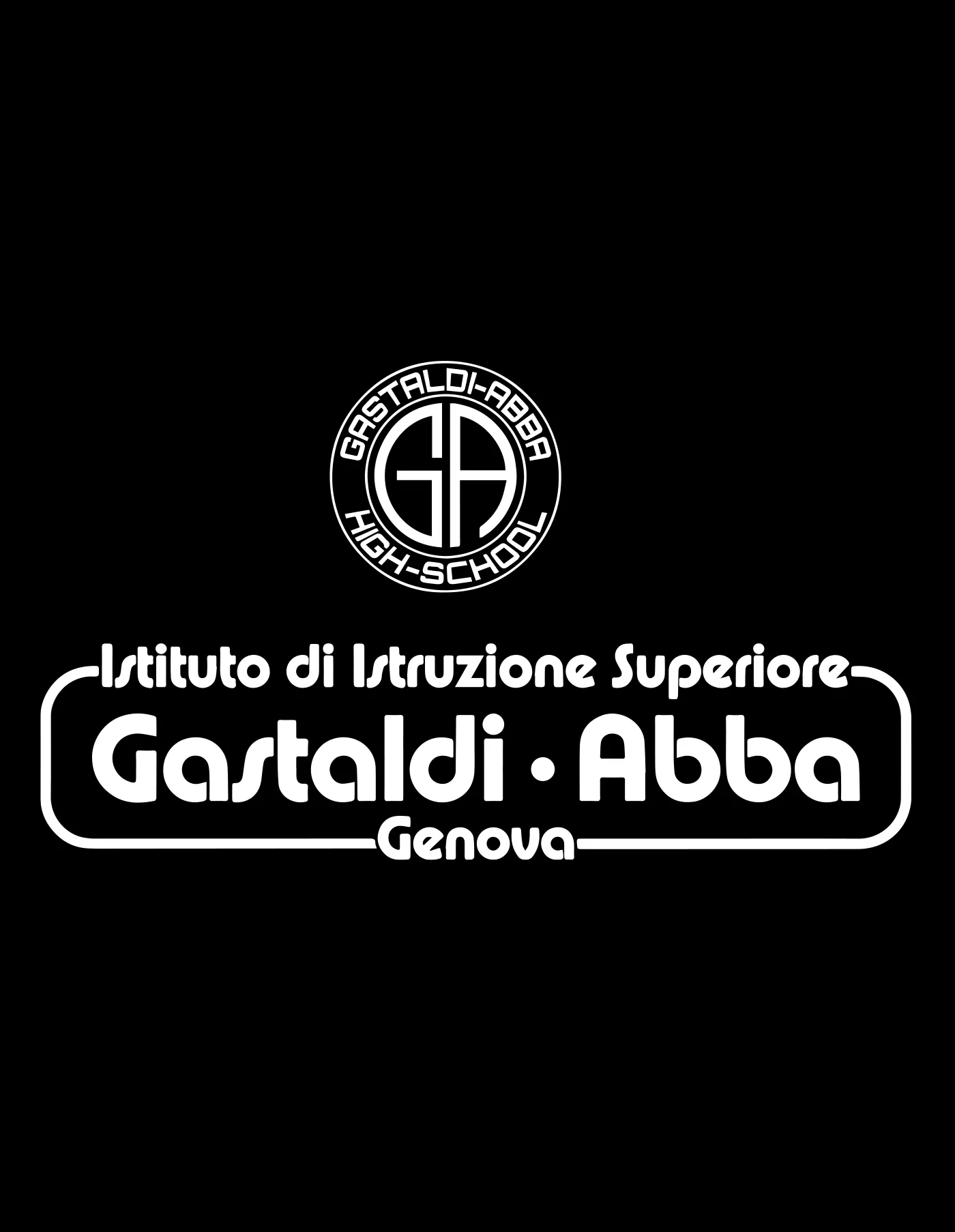 Grafica di felpe e merchandising scolastico per l'Istituto Gastaldi Abba di Genova