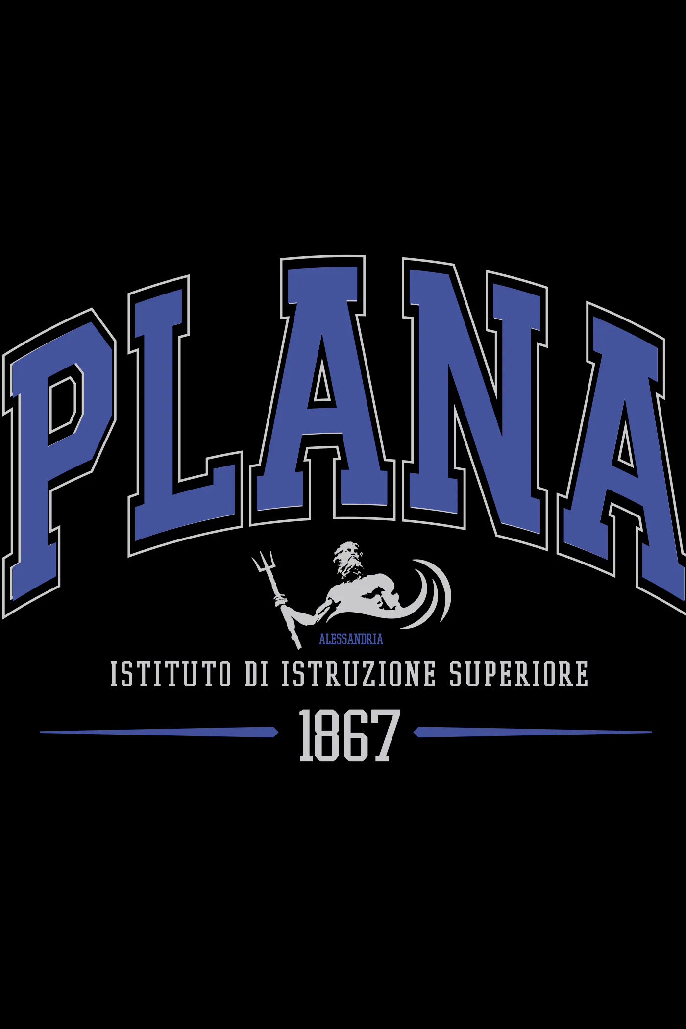 Grafica di felpe e merchandising scolastico per l'Istituto Plana di Torino