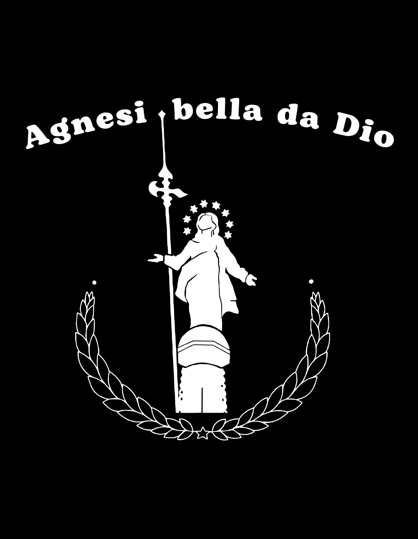 Grafica di felpe e merchandising scolastico per il Liceo Agnesi di Milano