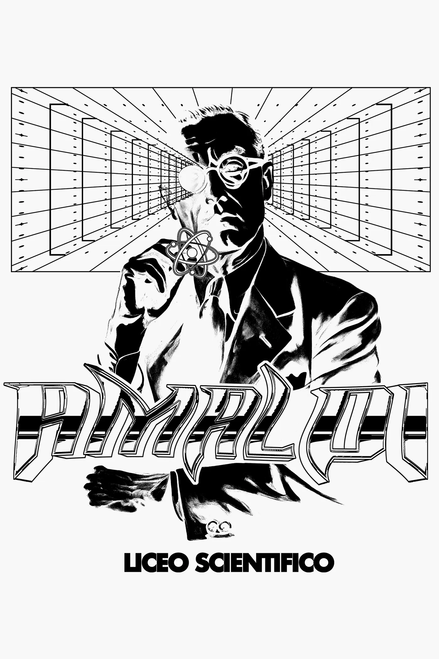 Grafica di felpe e merchandising scolastico per il Liceo Amaldi di Bitetto