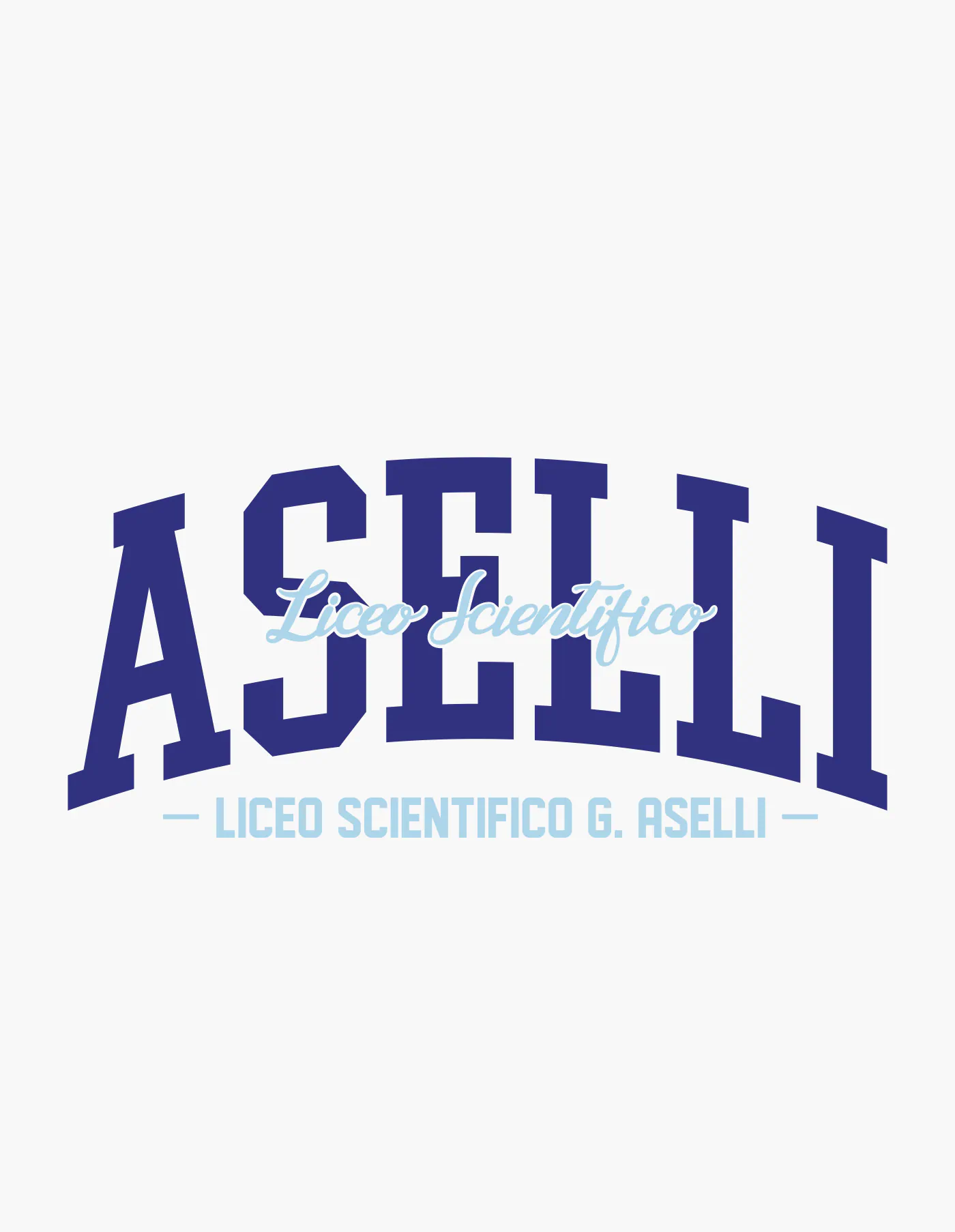 Grafica di felpe e merchandising scolastico per il Liceo Aselli di Cremona