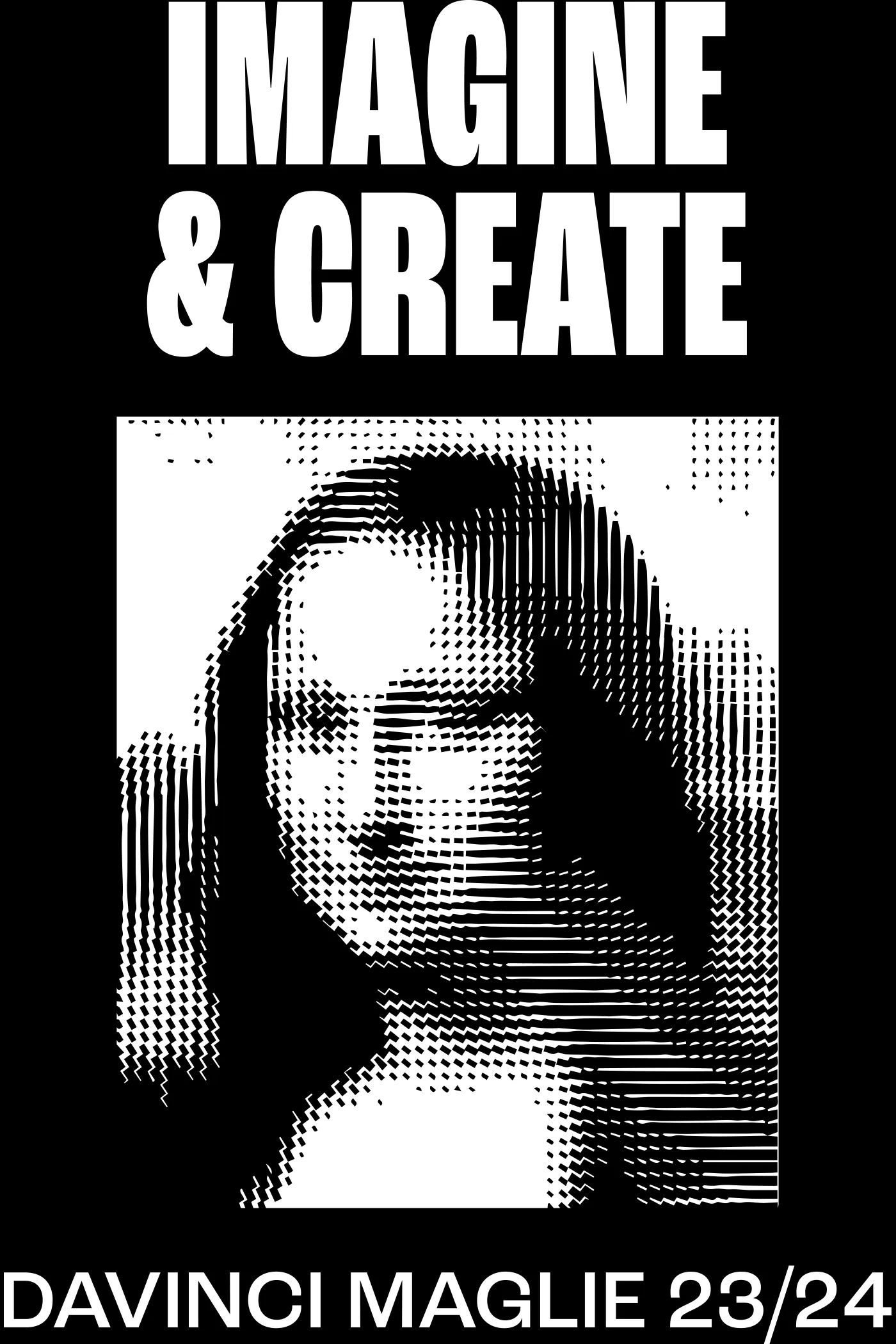 Grafica di merchandising scolastico per il Liceo Da Vinci di Maglie