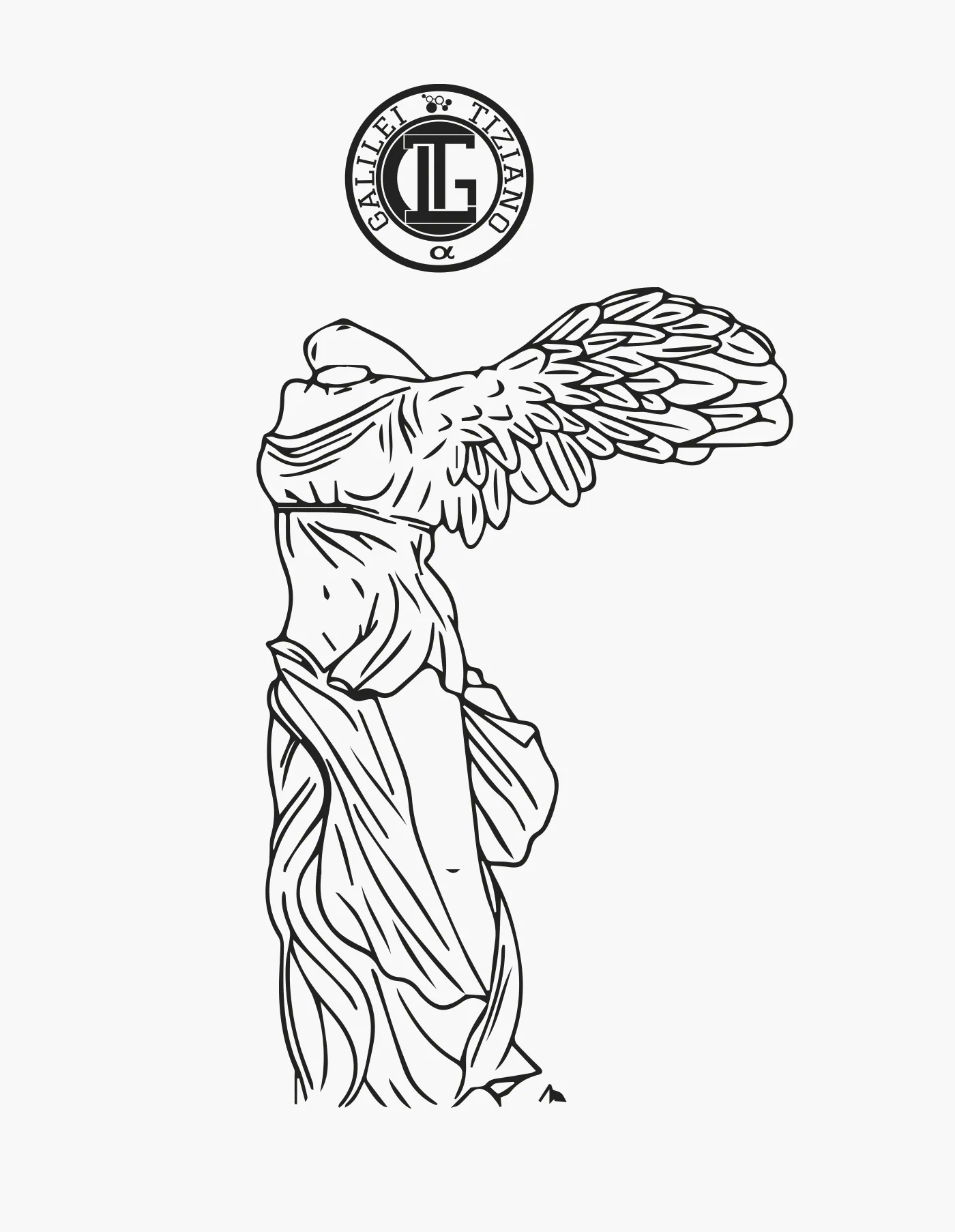Grafica di felpe e merchandising scolastico per il Liceo Galilei Tiziano di Belluno