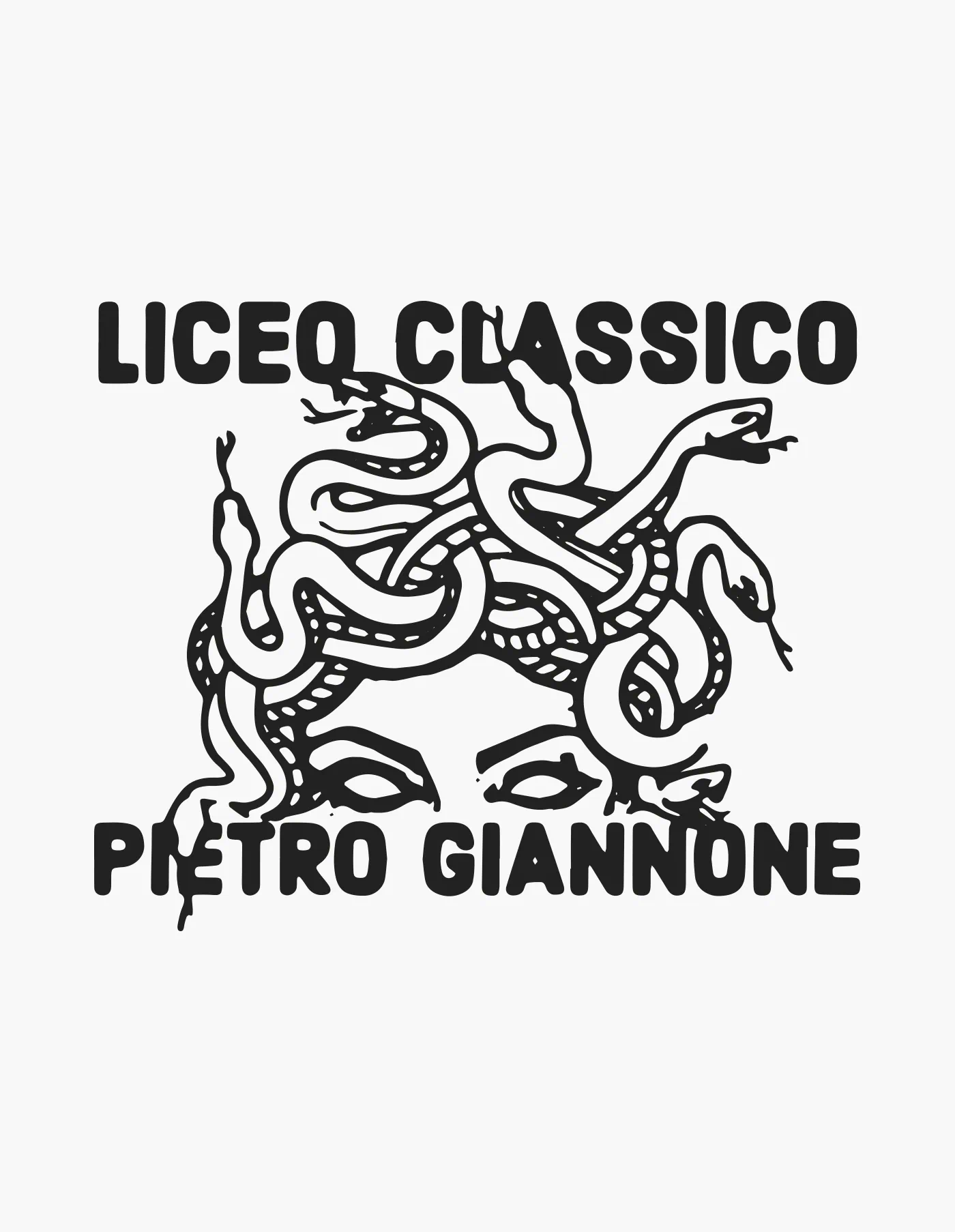 Grafica di felpe e merchandising scolastico per il Liceo Giannone di Benevento