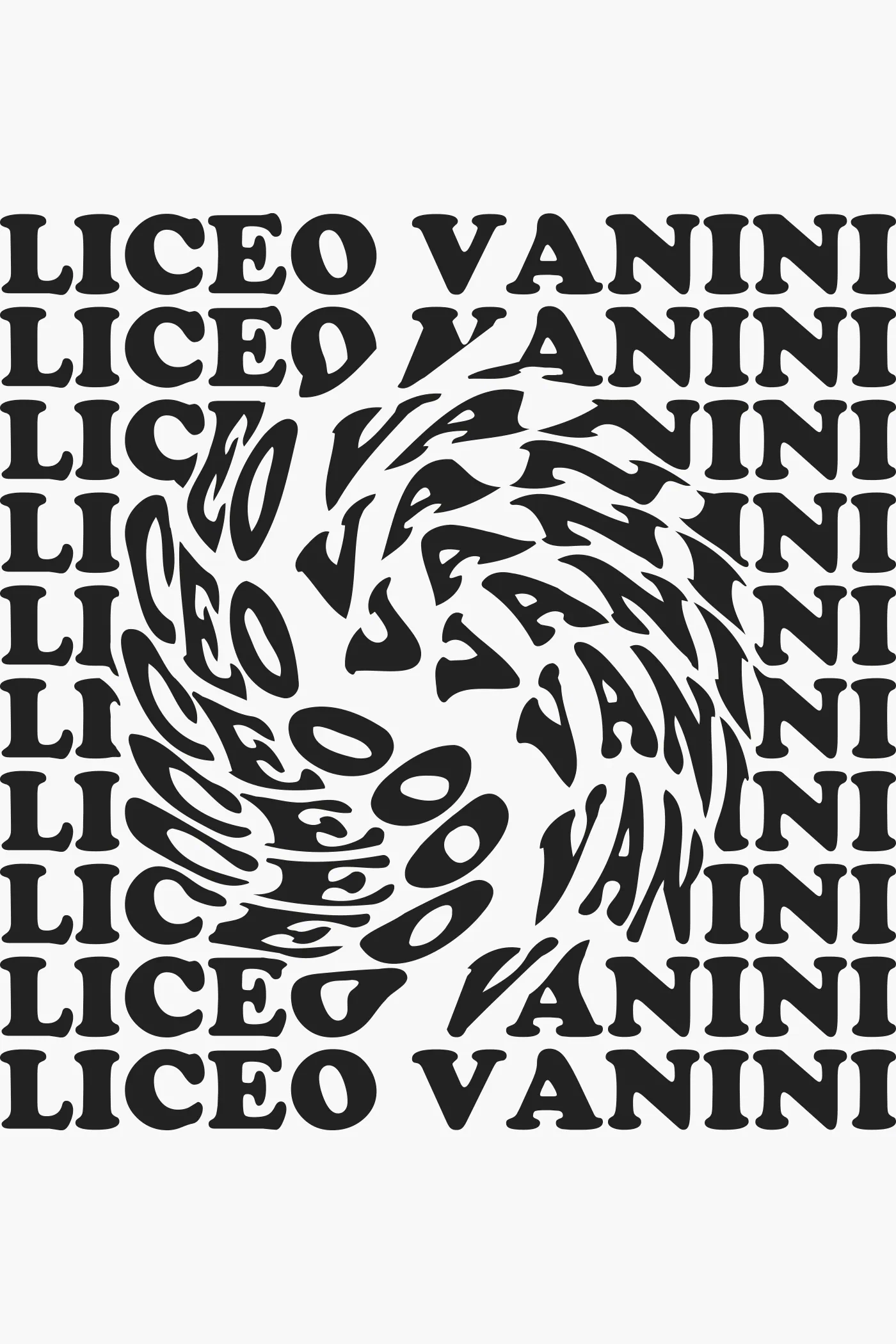 Grafica di merchandising scolastico per il Liceo Vanini di Casarano