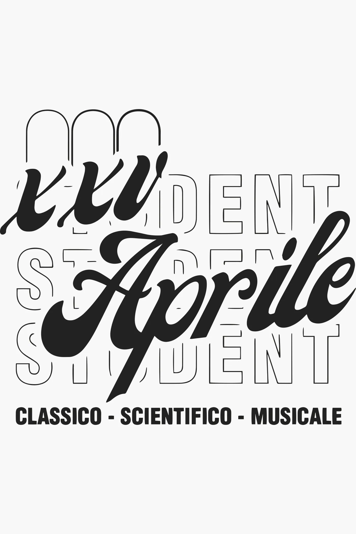 Grafica di felpe e merchandising scolastico per il Liceo XXV Aprile di Portogruaro